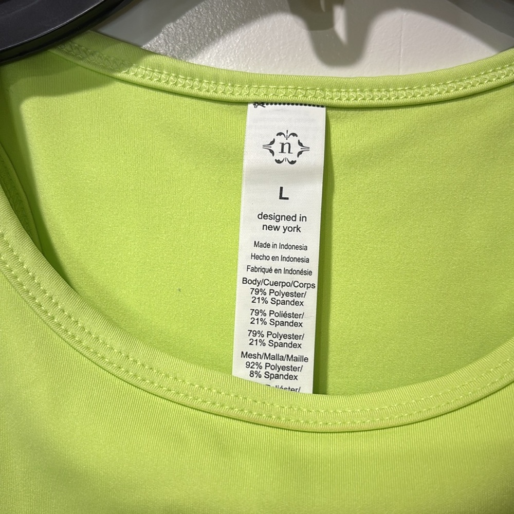 Nanette Lepore Play Sharp Green Sports Bra Size Large NWT - Picture 5 of 6
